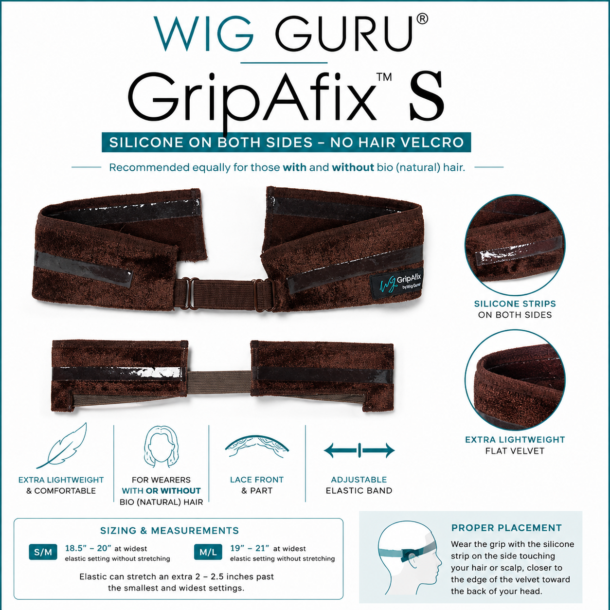 GripAfix™ S Dual Silicone Wig Grip