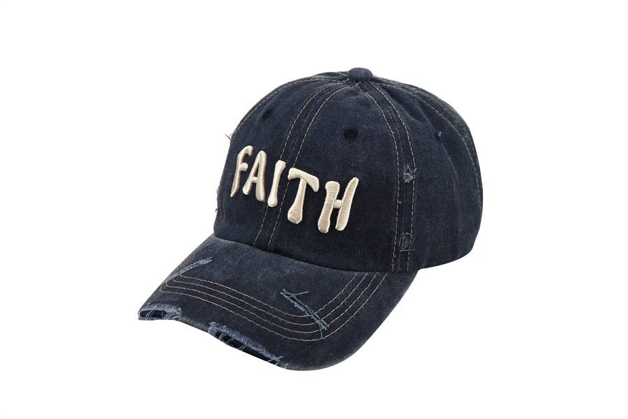 Ladies Faith Themed Jean Style Baseball Cap