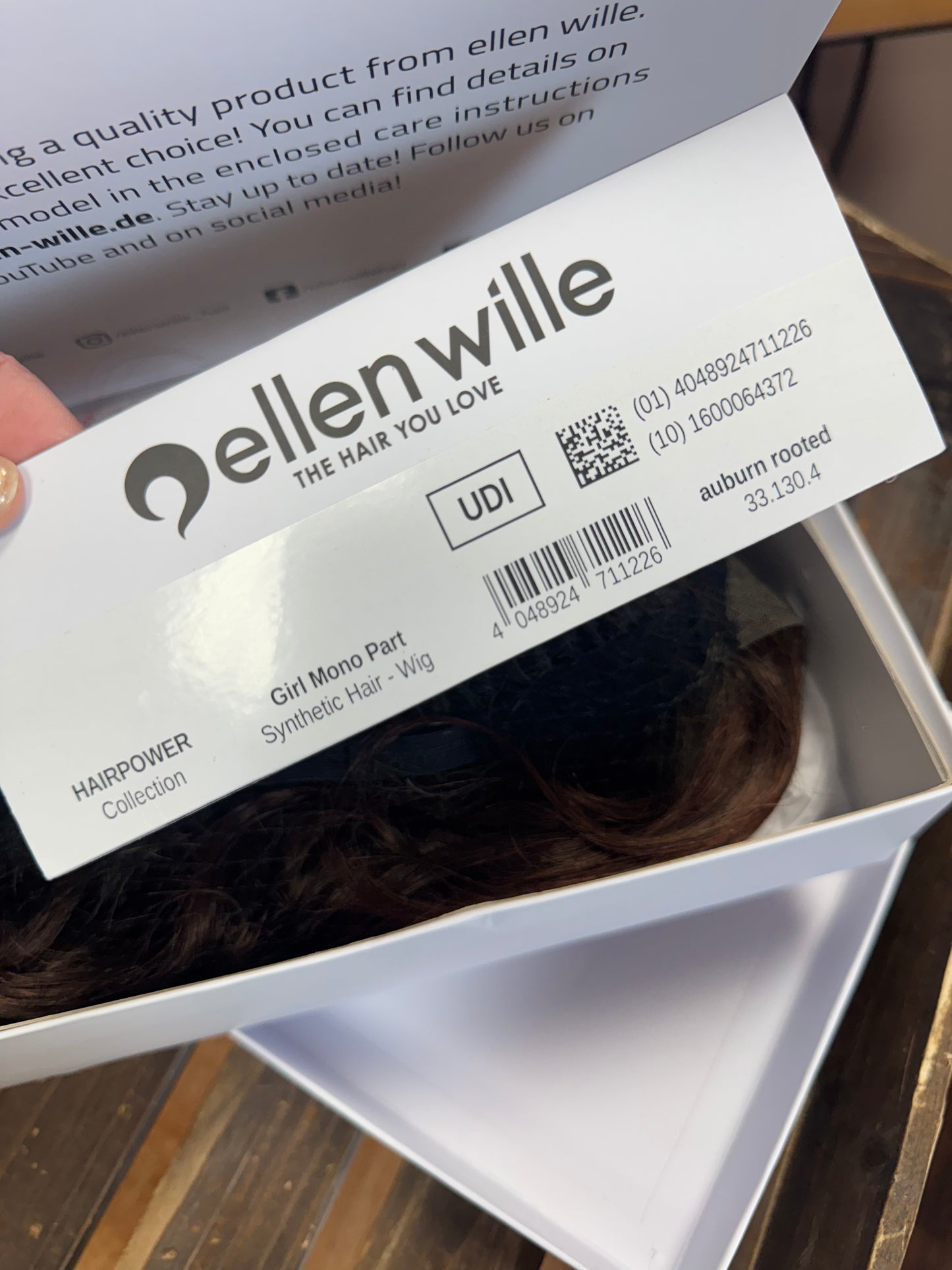 Girl Mono Part by Ellen Wille® in Auburn Rooted *CONSIGNMENT DEAL ✨