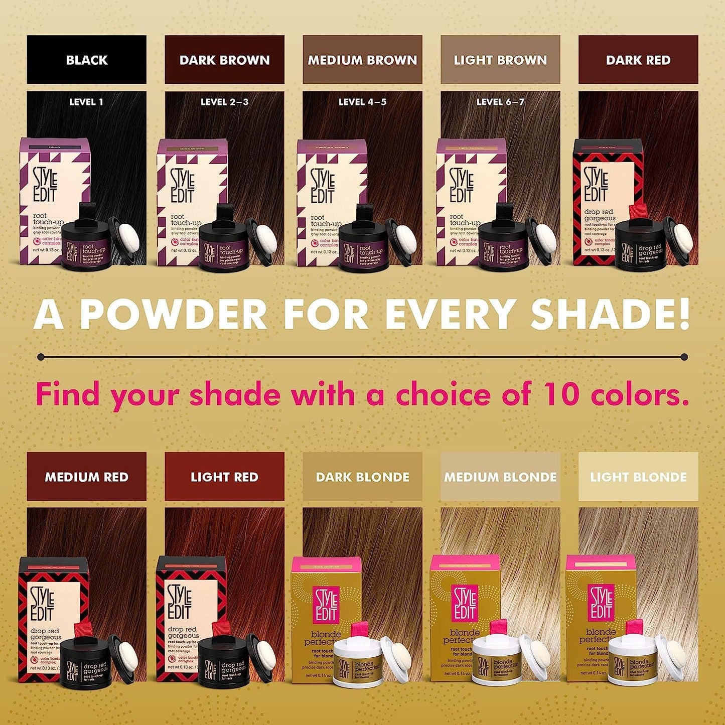 Style Edit Root Touch Up Powder – Blonde (For Bio Hair & Wigs)