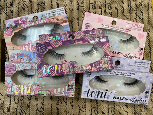 Ioni 3D HALFling Faux Mink Eyelashes, 1 Pair Pack