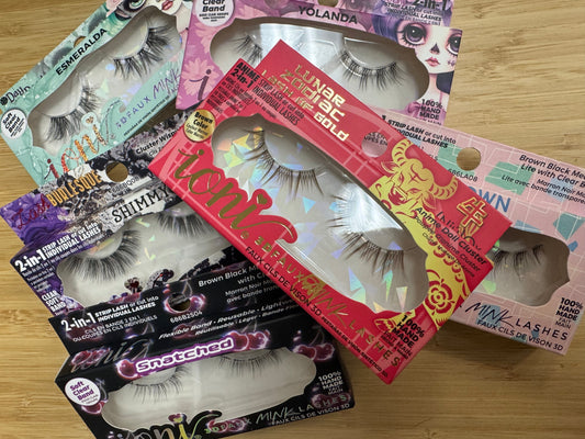 Ioni 2-IN-1 LASHES Faux Mink Strip/Individual Eyelashes VARIOUS STYLES (1 Pair Pack)