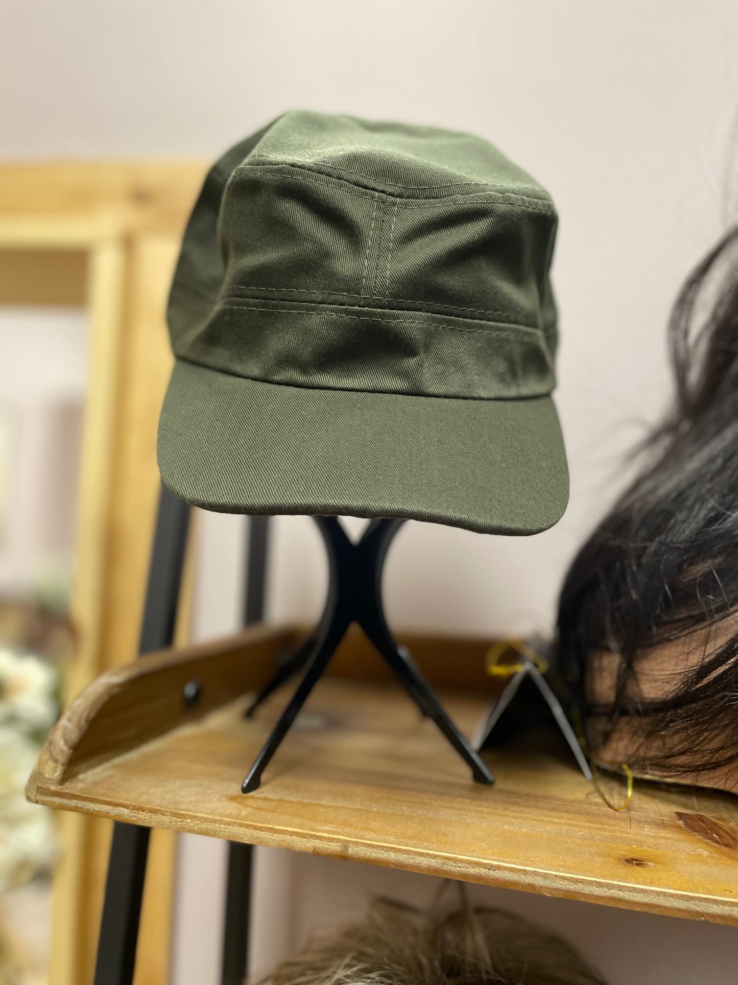 Lightweight Army-Style Cap – Perfect for Wig Wearers