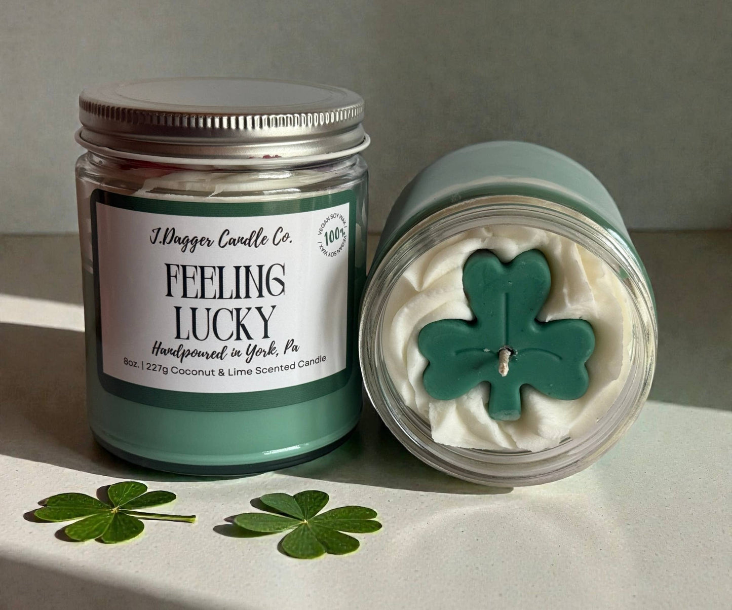Shamrock St. Patrick’s Day Soy Dessert Candle by J Dagger Candle Co.