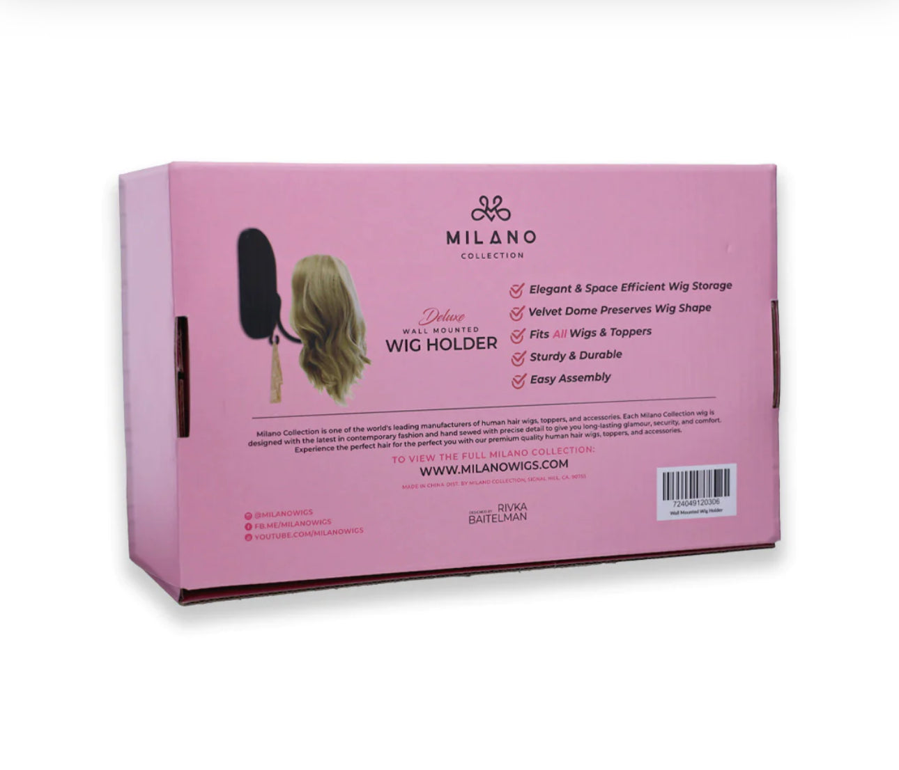Deluxe Wall Mounted Wig Holder by Milano