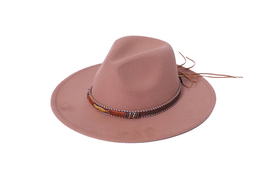 Ladies Fedora Style Hat – Camel Brown