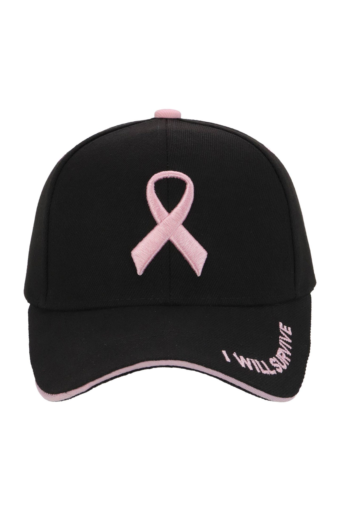 Breast Cancer Awareness Ribbon Baseball Cap by Cap Zone