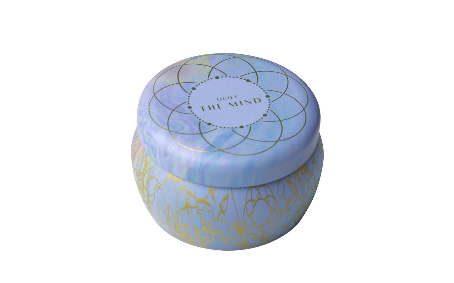 "Quiet The Mind" Meditation Scented Tin Candle (3 oz) by Insight Editions