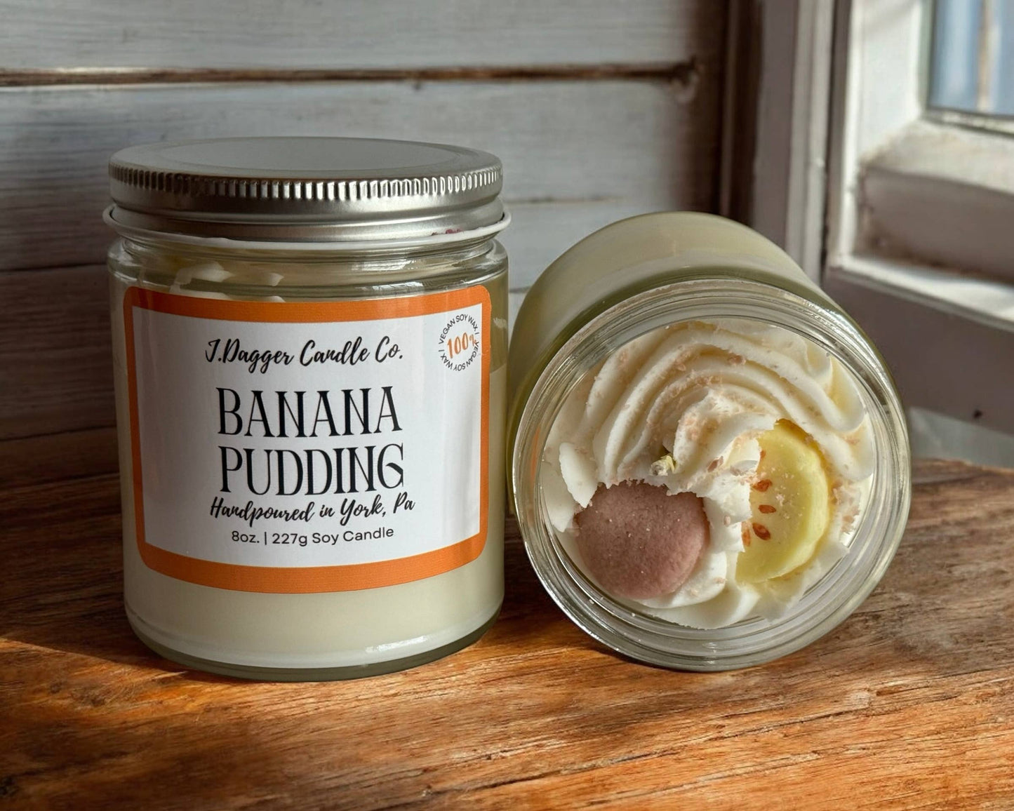 Banana Pudding Dessert Soy Candle by J Dagger Candle Co