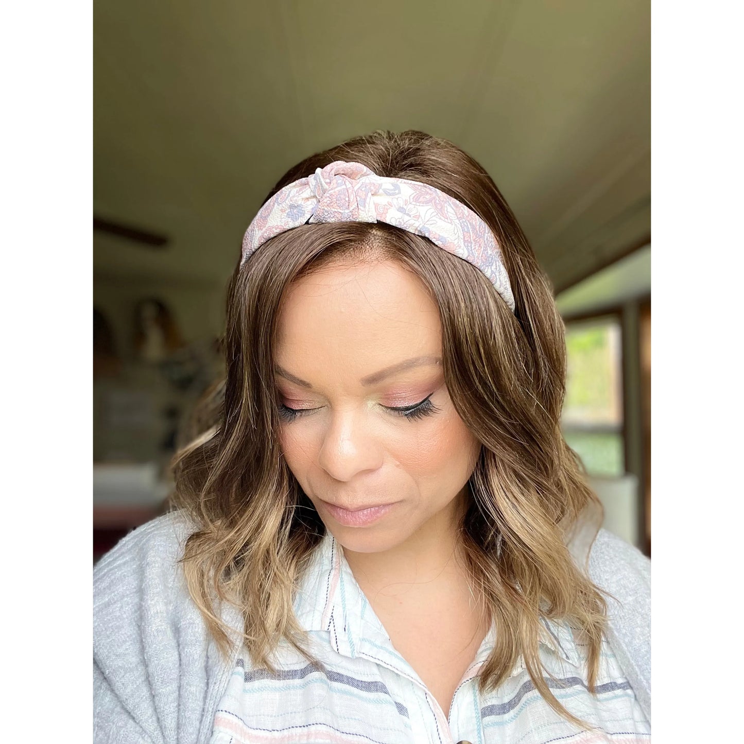 Pink Paisley Headband