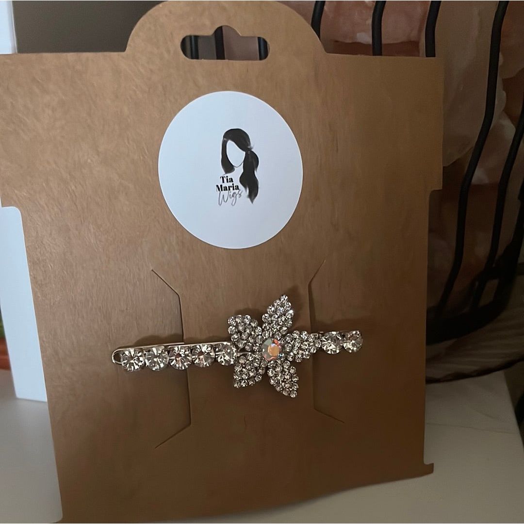 Rhinestone Flower Barrette