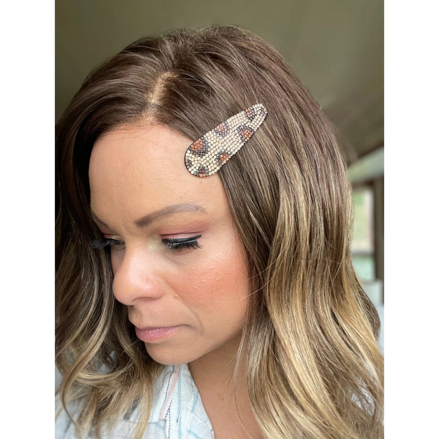 Sparkly Animal Print Oversized Barrette