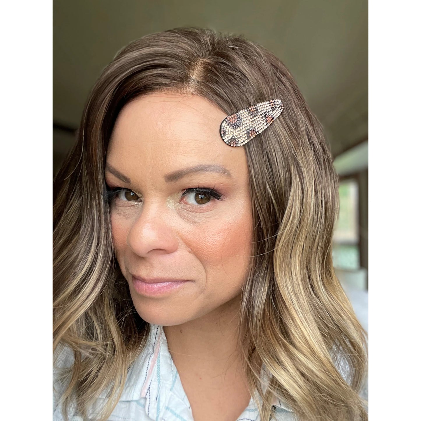 Sparkly Animal Print Oversized Barrette