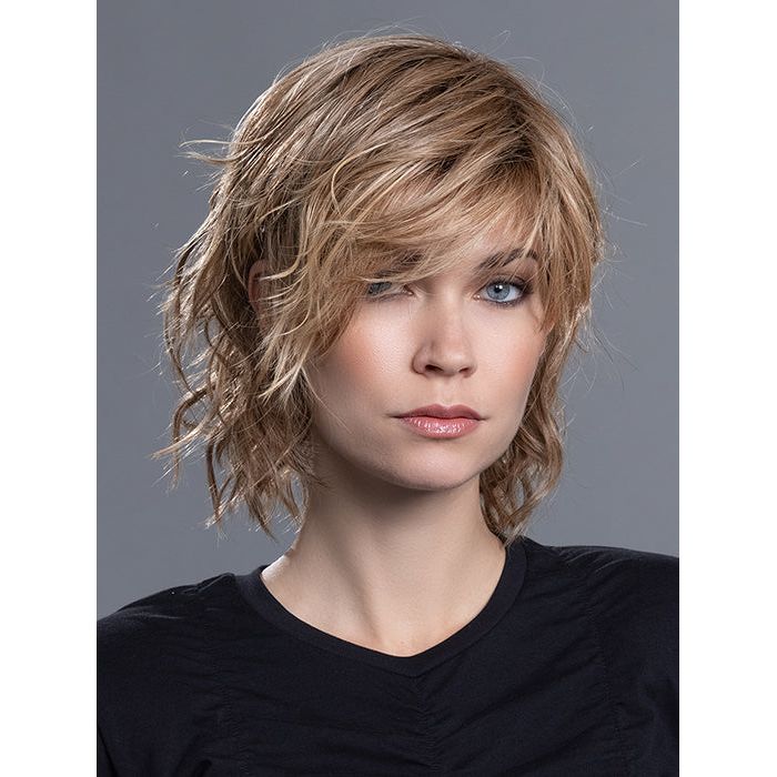 ANIMA by ELLEN WILLE in LIGHT BERNSTEIN ROOTED 12.26.27 | Light Auburn, Light Honey Blonde, and Light Reddish Brown Blend and Dark Roots