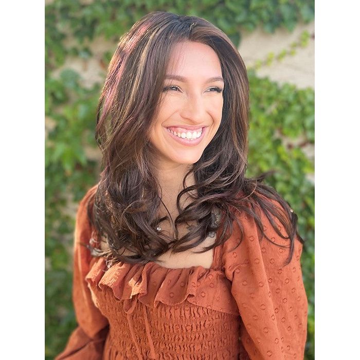 DIVA by ELLEN WILLE in PLUM BROWN ROOTED 33.133.131 | Dark Auburn, Red Violet, and Deep Wine Red blend with Dark Shaded Rooted