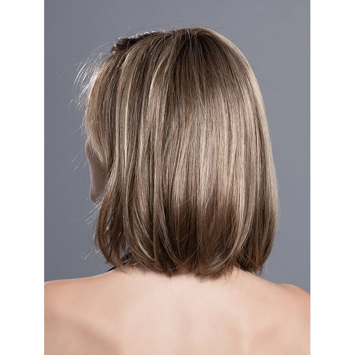 FLIRT by ELLEN WILLE in LIGHT BERNSTEIN ROOTED 12.26.27 | Lightest Brown and Dark Strawberry Blonde blend with Light Golden Blonde and Shaded Roots