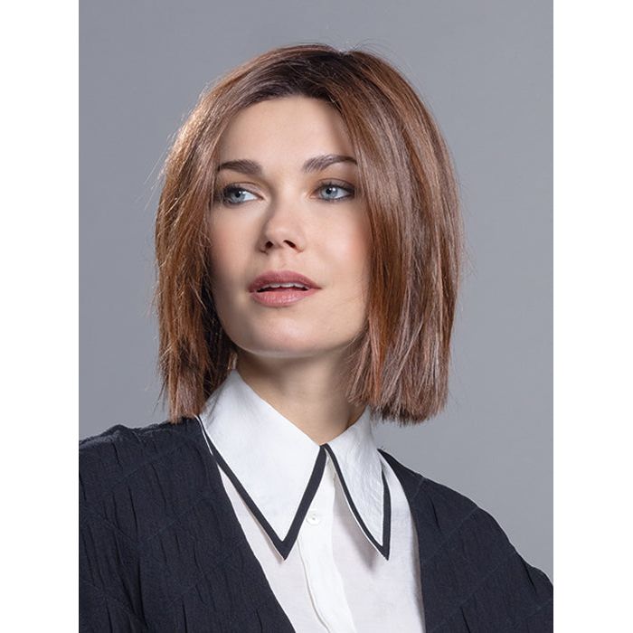 LIA by ELLEN WILLE in CINNAMON BROWN ROOTED  33.30.130 | Dark Auburn, Light Auburn and Deep Copper Brown Blend with Dark Shaded Roots