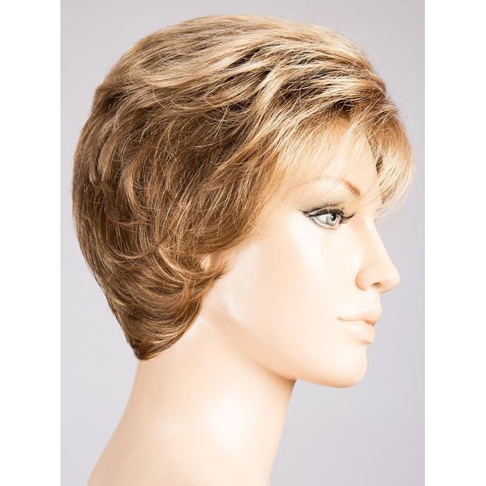 TOBACCO ROOTED 830.26.27 | Medium Brown blended with Light Auburn and Light Golden Blonde and Dark Strawberry Blonde and Shaded Roots