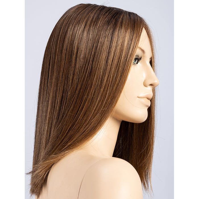 CHOCOLATE ROOTED 830.27.6 | Medium to Dark Brown base with Light Reddish Brown Highlights and Dark Roots
