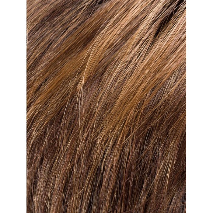 ELAN by ELLEN WILLE in CHOCOLATE ROOTED 830.27.33 | Medium Brown, Light Auburn, Dark Strawberry Blonde, and Dark Auburn blend with Dark Shaded Roots