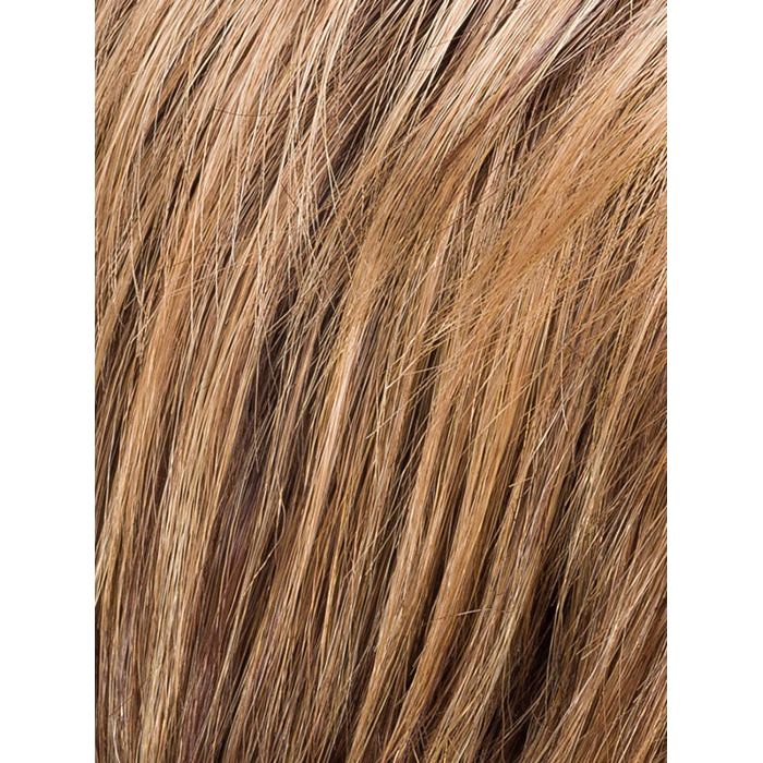 ELAN by ELLEN WILLE in MOCCA ROOTED 9.830.20 | Medium Warm Brown, Medium Brown, Light Auburn, and Light Strawberry Blonde blend with Dark Shaded Roots
