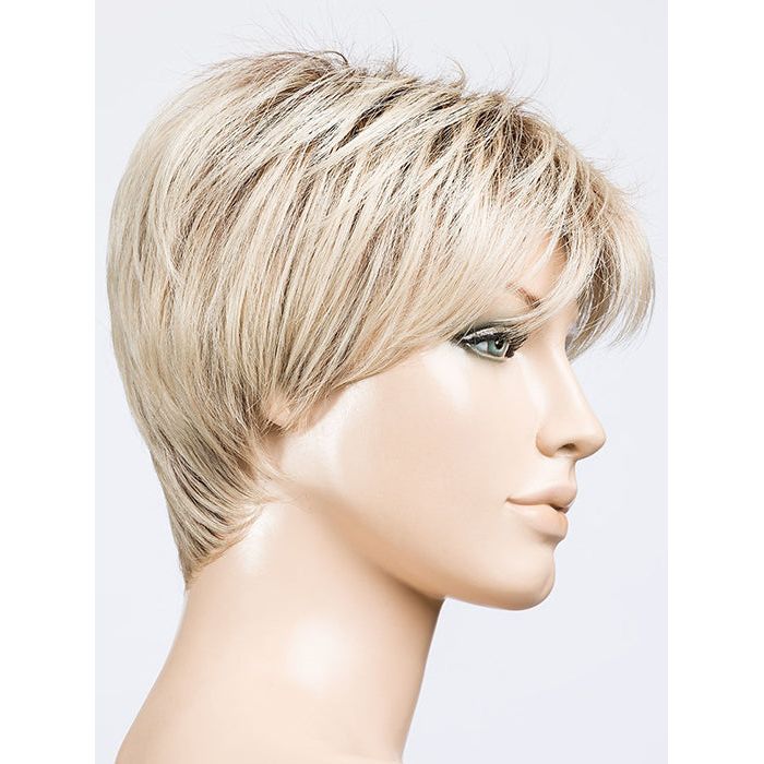ELAN by ELLEN WILLE in LIGHT CHAMPAGNE ROOTED 101.15.12 | Lightest Pale Blonde, Lightest Ash Blonde, and Light Golden Blonde with Dark Shaded Roots