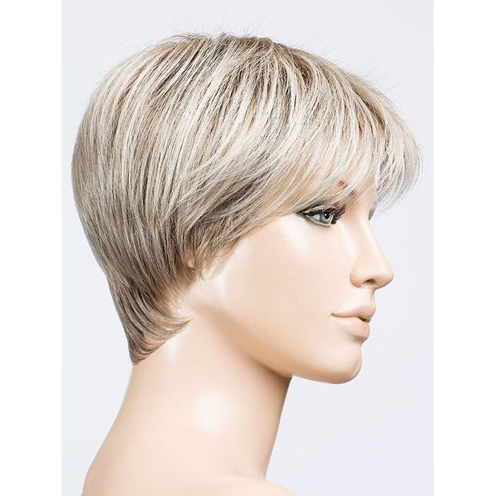 ELAN by ELLEN WILLE in METALLIC BLONDE ROOTED 101.60.51 | Pearl Platinum, Pearl White, and Grey blend with Dark Shaded Roots