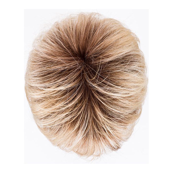ELAN by ELLEN WILLE in SANDY BLONDE ROOTED 22.20.25 | Light Neutral Blonde, Light Strawberry Blonde, and Lightest Golden Blonde blend with Dark Shaded Roots