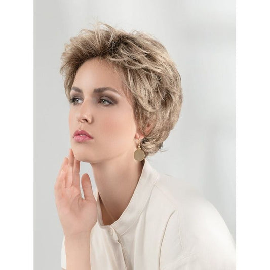 CHARME by ELLEN WILLE in TOBACCO ROOTED 12.27.26 | Medium Brown base with Light Golden Blonde highlights and Light Auburn lowlights and Dark Roots