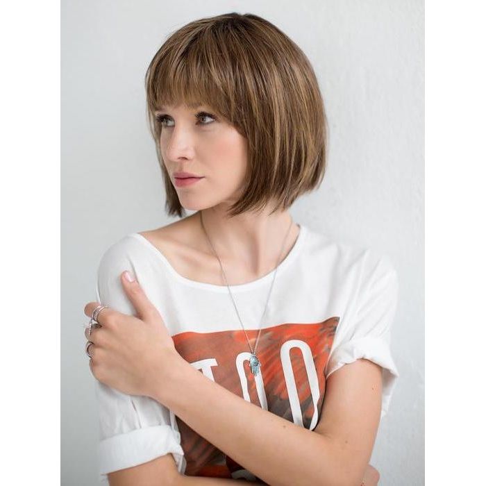 CHANGE by ELLEN WILLE in MOCCA ROOTED 830.27.20 | Medium Brown, Light Brown, and Light Auburn Blend and Dark Roots