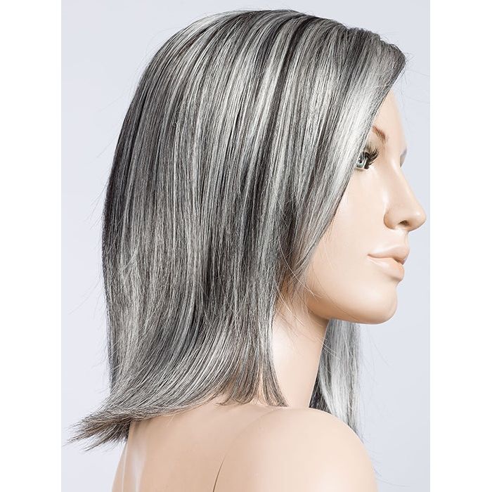 SALT/PEPPER ROOTED 39.44.60 | Darkest/Dark Brown and Pearl White blend and Grey Blend and Shaded Roots