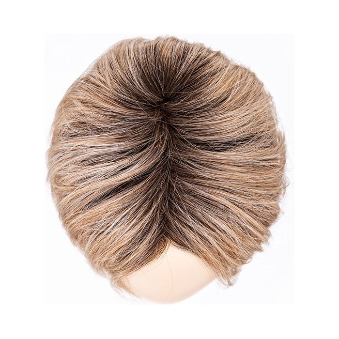 CANDY BLONDE ROOTED 101.27.60 | Pearl Platinum, Dark Strawberry Blonde, and Pearl White Blend with Dark Shaded Roots