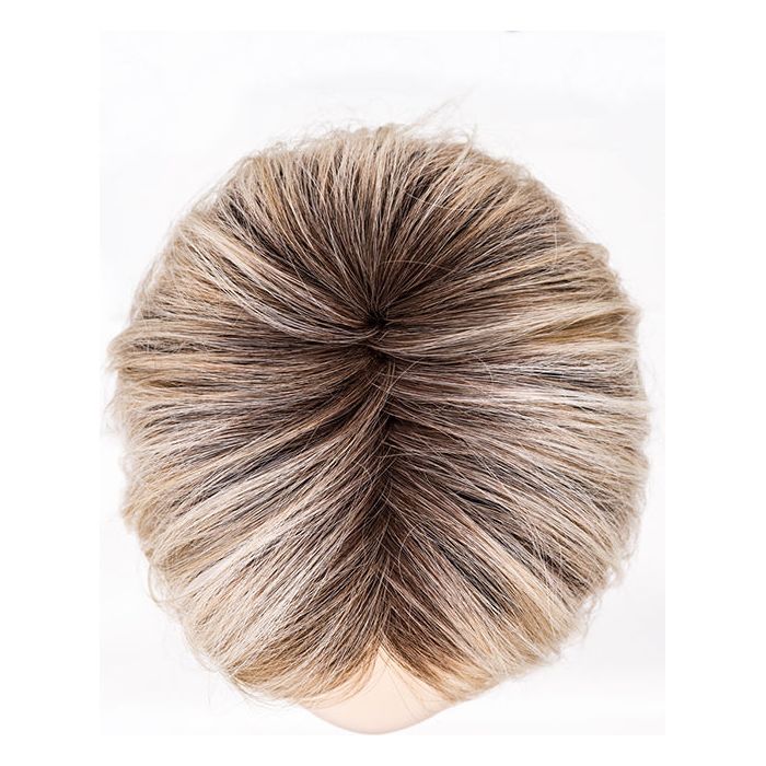 PEARL BLONDE ROOTED 101.24.20 | Pearl Platinum, Lightest Ash Blonde and Light Strawberry Blonde Blend with Dark Shaded Roots