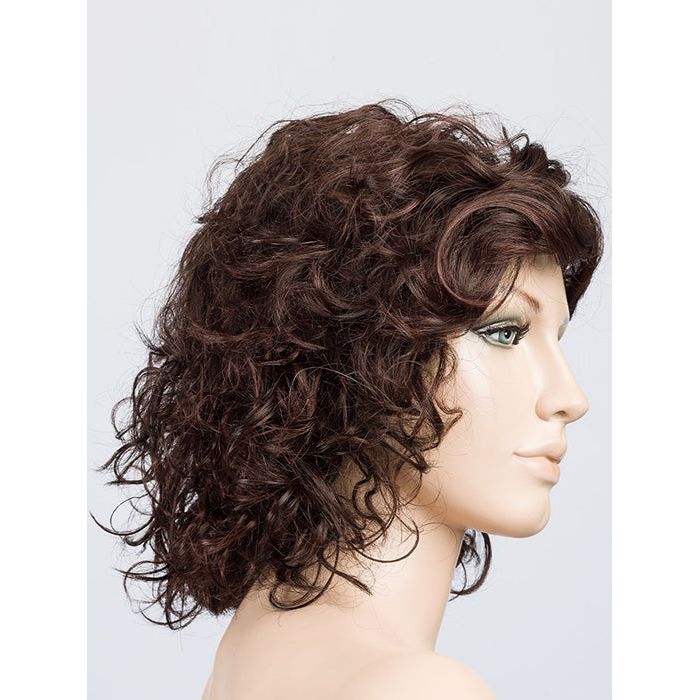 LOOP by ELLEN WILLE in DARK CHOCOLATE ROOTED 4.33.2 | Darkest Brown, Dark Auburn, Black, and Dark Brown blend with Dark Shaded Roots