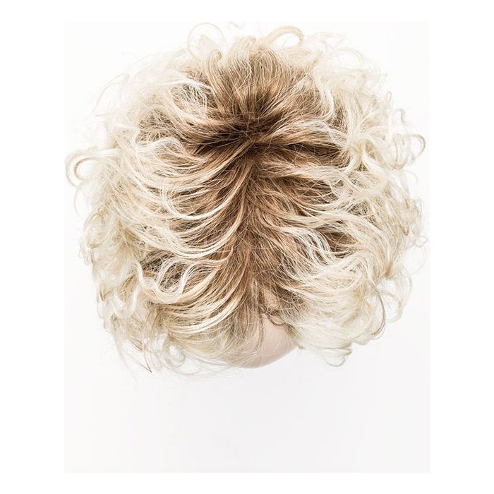 LOOP by ELLEN WILLE in PASTEL BLONDE ROOTED 25.23.26 | Lightest Golden Blonde, Lightest Pale Blonde, and Light Golden Blonde blend with Dark Shaded Roots