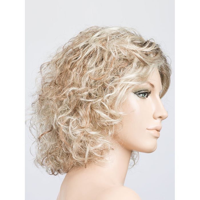 LOOP by ELLEN WILLE in PEARL BLONDE ROOTED 101.23.12 | Pearl Platinum, Lightest Pale Blonde, and Lightest Brown blend with Dark Shaded Roots