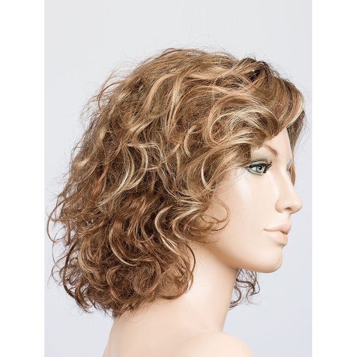 LOOP by ELLEN WILLE in TOBACCO ROOTED 9.27.26 | Medium Warm Brown, Dark Strawberry Blonde, and Light Golden Blonde blend with Dark Shaded Roots