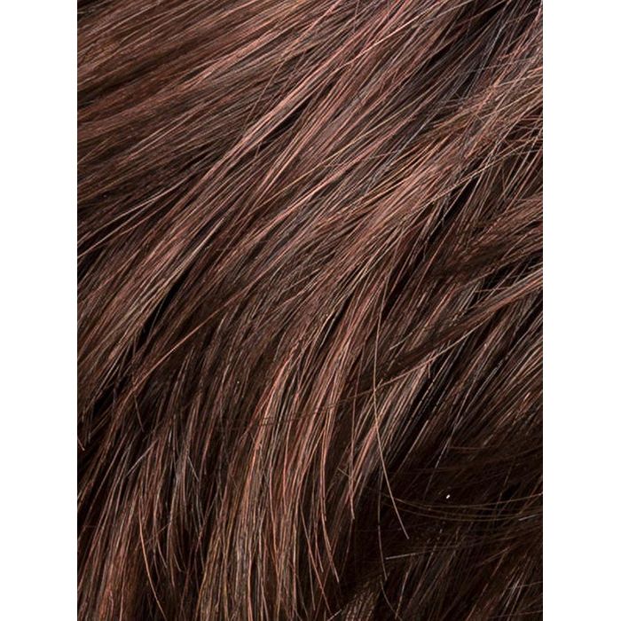 DARK CHOCOLATE ROOTED 4.33.2 | Dark Brown base with Light Reddish Brown Highlights with Dark Roots