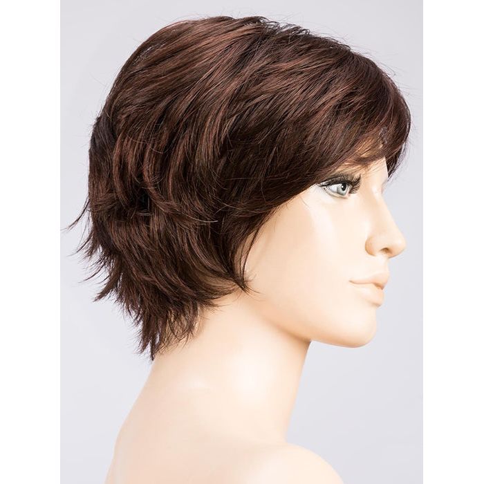 DARK CHOCOLATE ROOTED 4.33.2 | Dark Brown base with Light Reddish Brown Highlights with Dark Roots