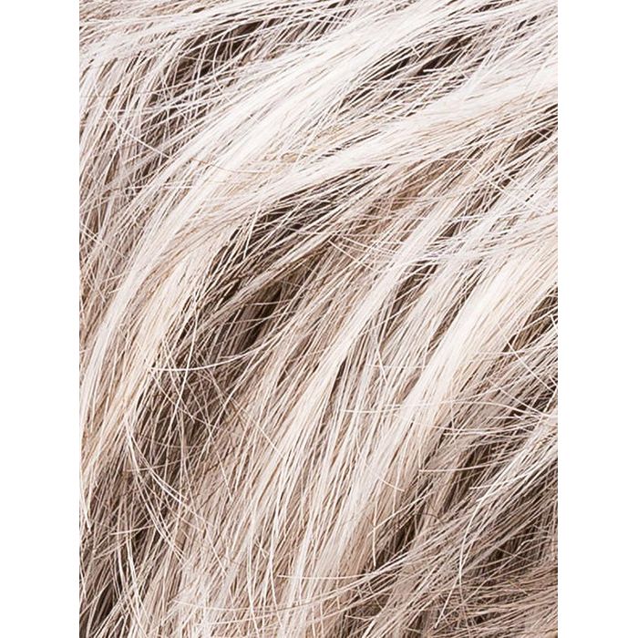 STONE GREY ROOTED 56.60.48 | Blend of Medium Brown Silver Grey and White with Dark Roots