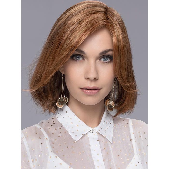 FLIRT by ELLEN WILLE in SAFRAN BROWN ROOTED 30.28.27 | Medium Auburn, Copper Red, and Light Auburn Blend with Med Auburn Roots