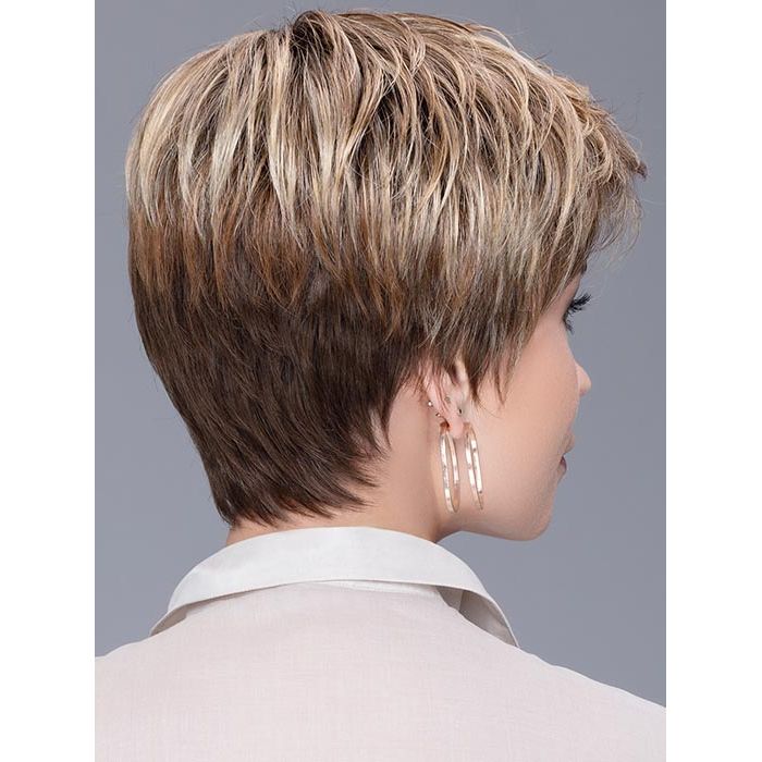 COOL by ELLEN WILLE in LIGHT BERNSTEIN ROOTED 8.20.27 | Light Auburn, Light Honey Blonde, and Light Reddish Brown Blend and Dark Roots