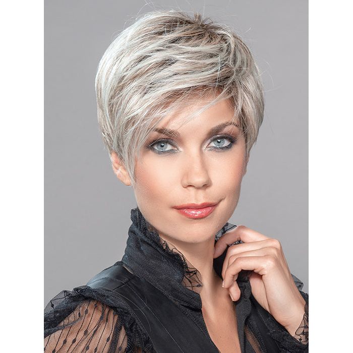 LINK by ELLEN WILLE in PASTEL MINT ROOTED | Subtle Green, Light Brown, and Light Blonde Blend with Light Brown Roots