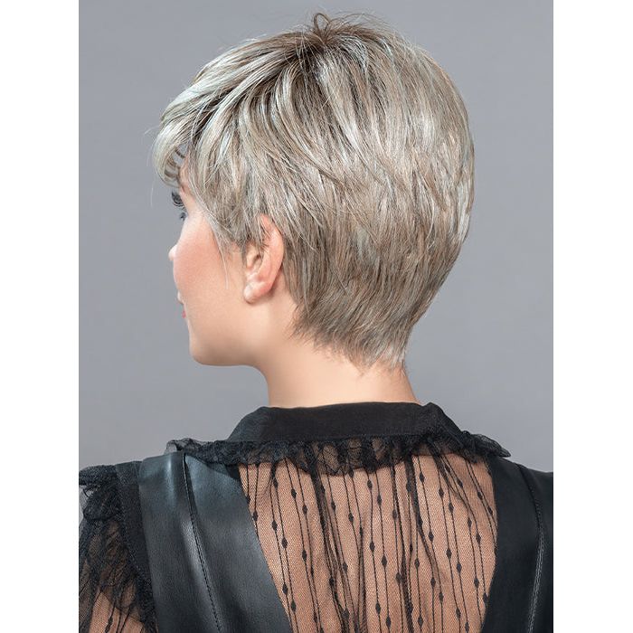LINK by ELLEN WILLE in PASTEL MINT ROOTED | Subtle Green, Light Brown, and Light Blonde Blend with Light Brown Roots