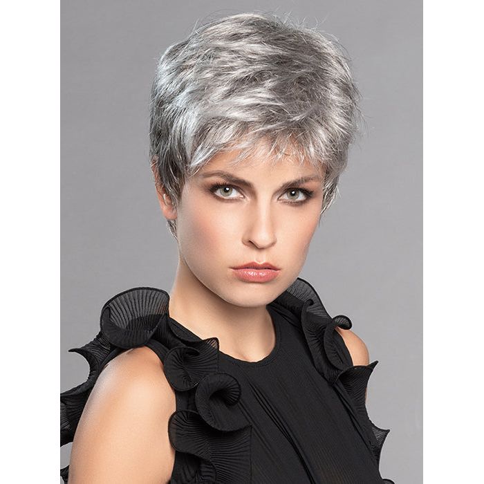 DEBBIE by ELLEN WILLE in SALT PEPPER MIX 39.51.44 | Light Natural Brown with 75% Gray, Medium Brown with 70% Gray, and Pure White Blend