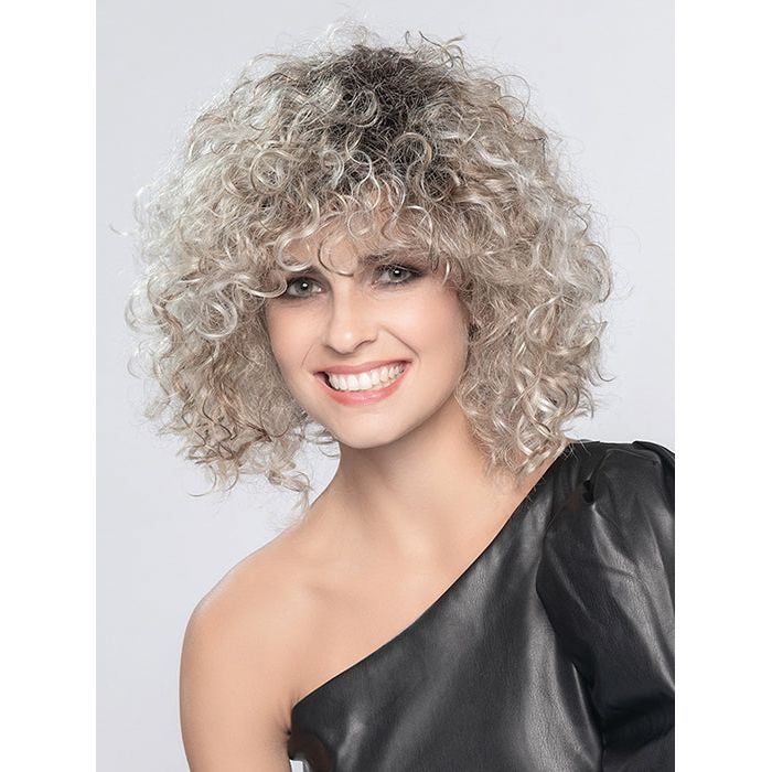DISCO by ELLEN WILLE in PEARL BLONDE ROOTED 101.16.1001 | Light Beige Blonde, Medium Honey Blonde, and Platinum Blonde Blend with Dark Roots