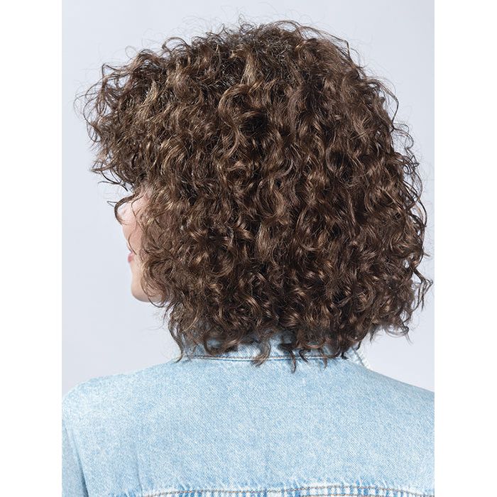 DISCO by ELLEN WILLE in CHOCOLATE ROOTED 6.830 | Medium to Dark Brown base with Light Reddish Brown Highlights and Dark Roots