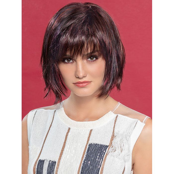 CHANGE by ELLEN WILLE in AUBERGINE MIX 131.133.132 | Darkest Brown with hints of Plum at base, Bright Cherry Red and Dark Burgundy Highlights