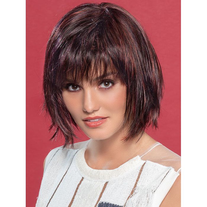 CHANGE by ELLEN WILLE in AUBERGINE MIX 131.133.132 | Darkest Brown with hints of Plum at base, Bright Cherry Red and Dark Burgundy Highlights