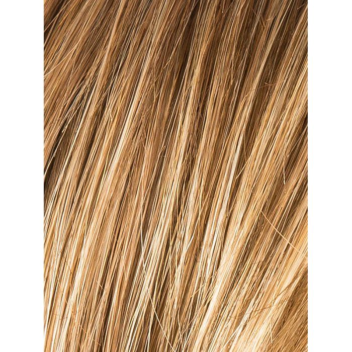TOBACCO ROOTED 12.26.27 | Medium Brown base with Light Golden Blonde Highlights and Light Auburn Lowlights and Dark Roots